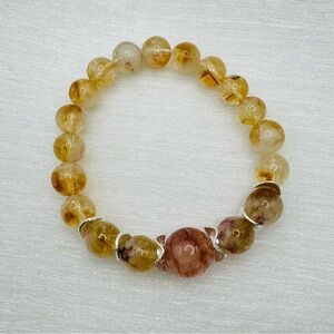 Golden Healer & Fire Quartz Stretchy Bracelet